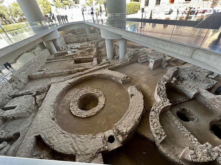 The excavations of the ancient city at the entrance of the Museum